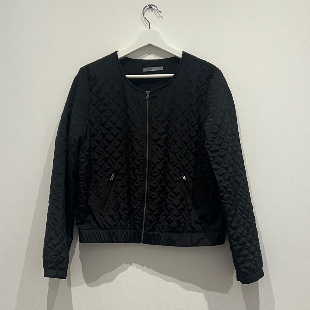 SOAKED Quilted Bomber Jacket - Black